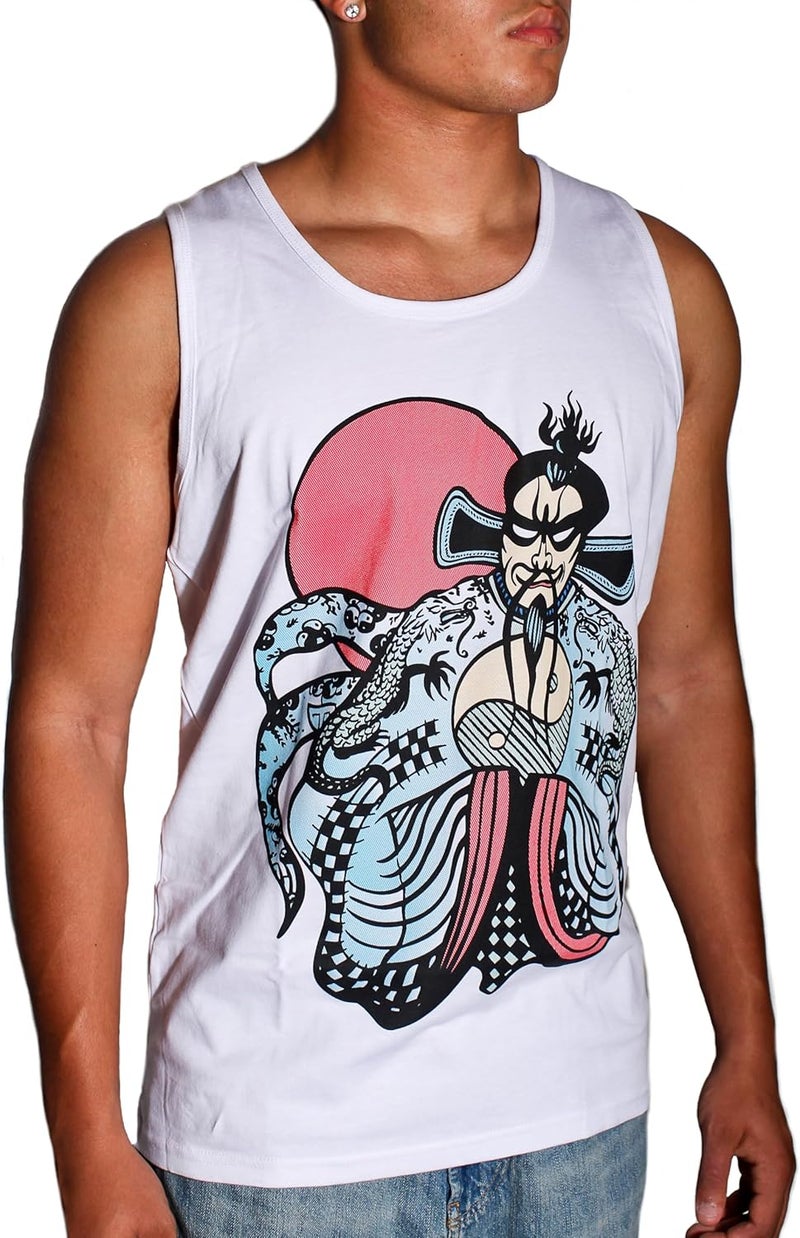 Posse Comitatus Big Trouble in Little China Fu Manchu Tank Top Jack Burton Movie Adult S-3XL - Image 1